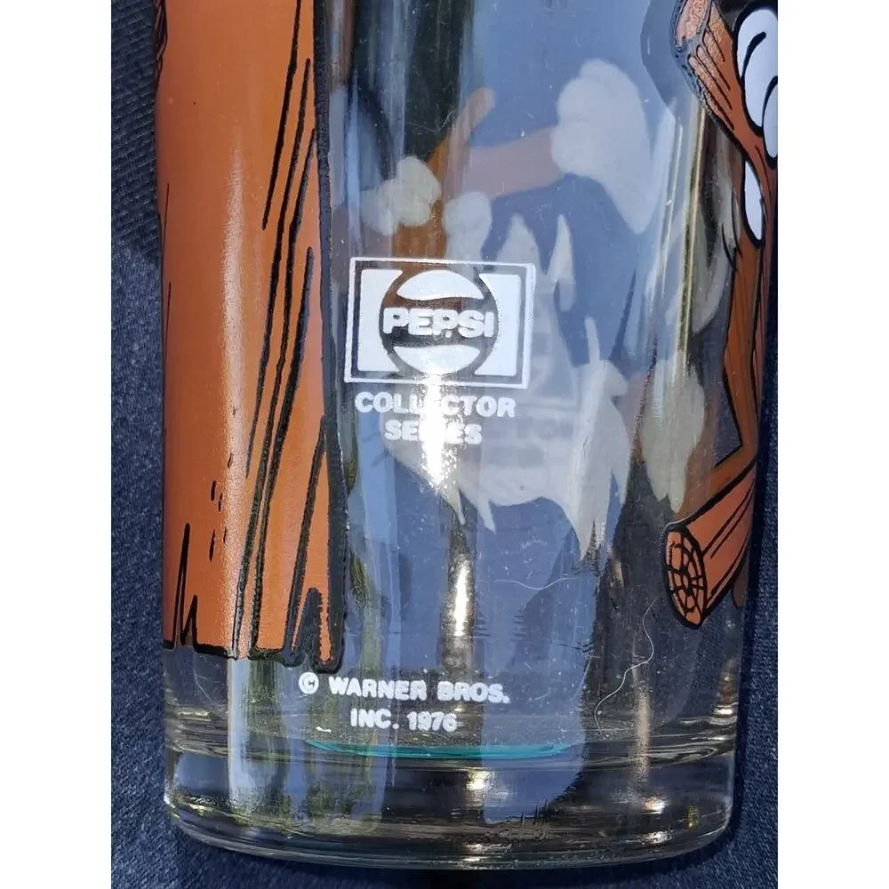 Pepsi Collector Glass Sylvester Cat Tweety Bird Looney Tunes 1976 Tree Saw